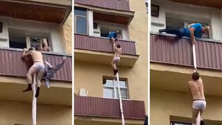 Esposo encuentra a su mujer con su amante y casi lo captura cuando escapaba por la ventana | VIDEO