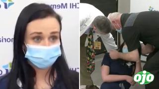 Enfermera se desmaya en vivo tras recibir la vacuna de Pfizer contra el coronavirus