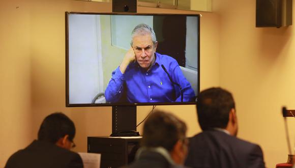 Luis Castañeda Lossio participó en la audiencia de prisión preventiva a través de una videoconferencia. (Foto: GEC)