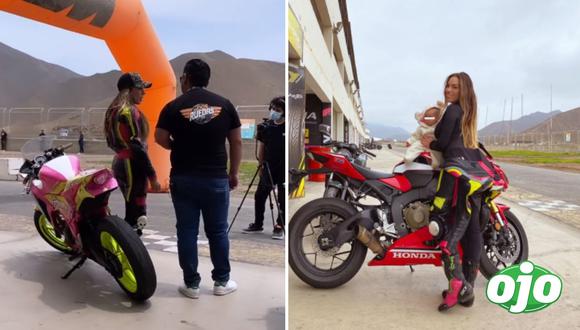 Aída Martínez sobre motociclismo. Fotos: Instagram (@aidamartinez)