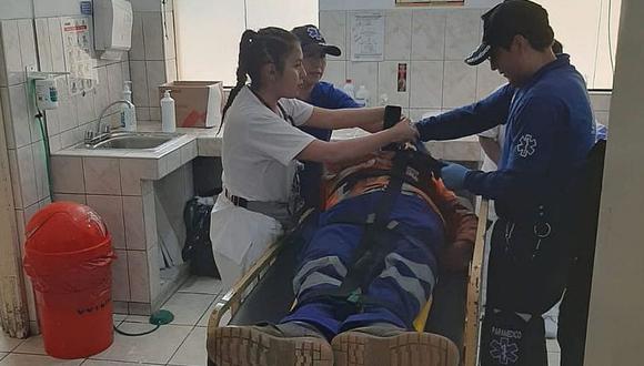 Obrero llegó con vida al hospital Goyeneche (Arequipa), sin embargo, debido a la gravedad de sus heridas feneció a los pocos minutos.