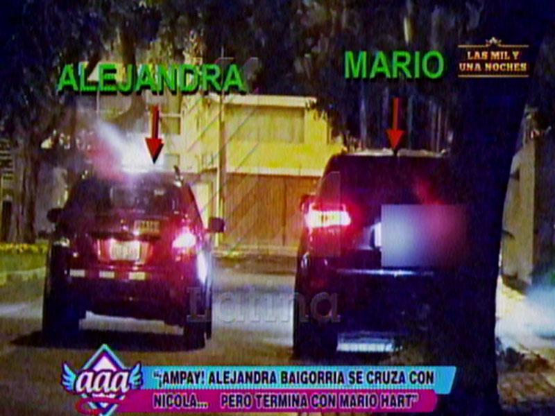 Alejandra Baigorria y Mario Hart ampayados juntos