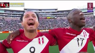 Retumbó el estadio: el momento del Himno Nacional cantado por los hinchas y los jugadores de Perú | VIDEO