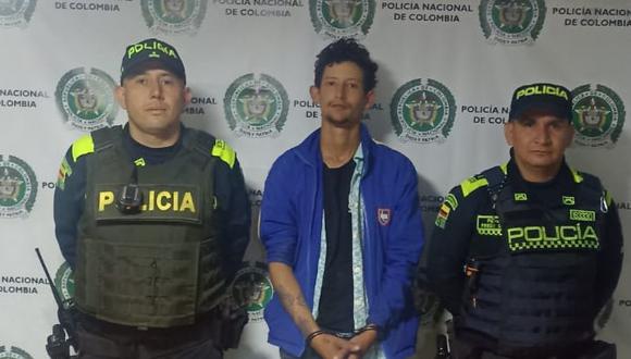 Sergio Tarache Parra, es investigado por el delito de feminicidio en agravio de su expareja Katherine Gómez. (FOTO: POLICÍA DE COLOMBIA)