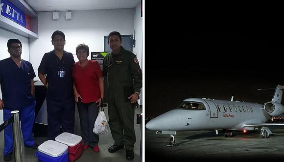 Órgano donado es trasladado de Trujillo a Lima con éxito en avión de la FAP