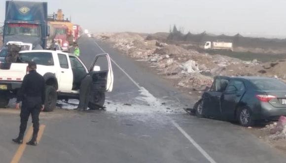 El accidente fatal que dejó dos fallecidos ocurrió el sábado último en la Vía Evitamiento, en Trujillo.(Foto: PNP)