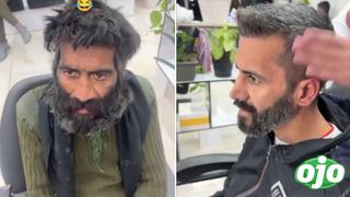Increíble antes y después de un vagabundo en una barbería | VIDEO