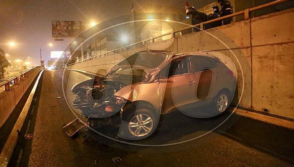 Joven murió tras estrellar su camioneta contra un muro en la Vía Expresa (FOTOS)