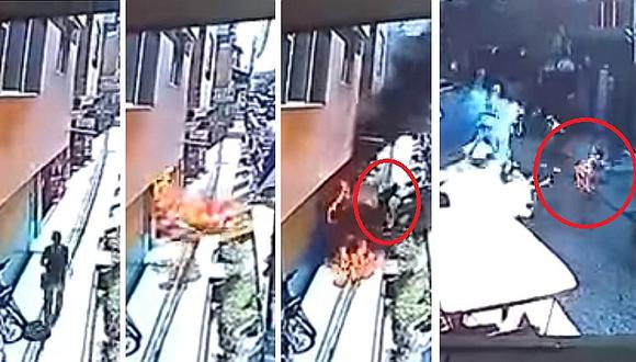YouTube: cámaras captan preciso instante en que mujer es quemada viva en Tarapoto (VIDEO)