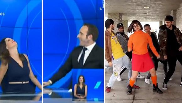 Lorena Alvarez y Martín Riepl bailan el 'Scooby Doo PaPa' en pleno noticiero (VIDEO)