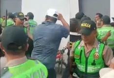 San Miguel: Policías se enfrentaron contra trabajadores del Pronacej que protestaban en exteriores de Maranguita