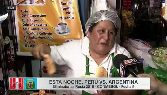 Cocinera peruana trolea feo a reportero argentino en plena trasmisión [VIDEO]