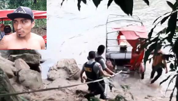San Martín: Obrero y amigo en motocar caen a abismo  y viven (Captura video Vía Televisión)