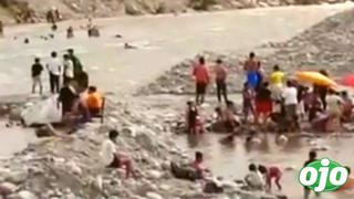 Sin protocolos: decenas de personas se bañan en la ribera del río Rímac pese restricciones por el Covid-19
