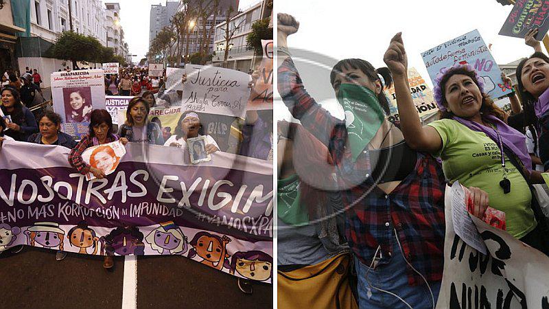 Colectivos marcharon hacia el Poder Judicial en contra de la violencia a la Mujer (FOTOS)