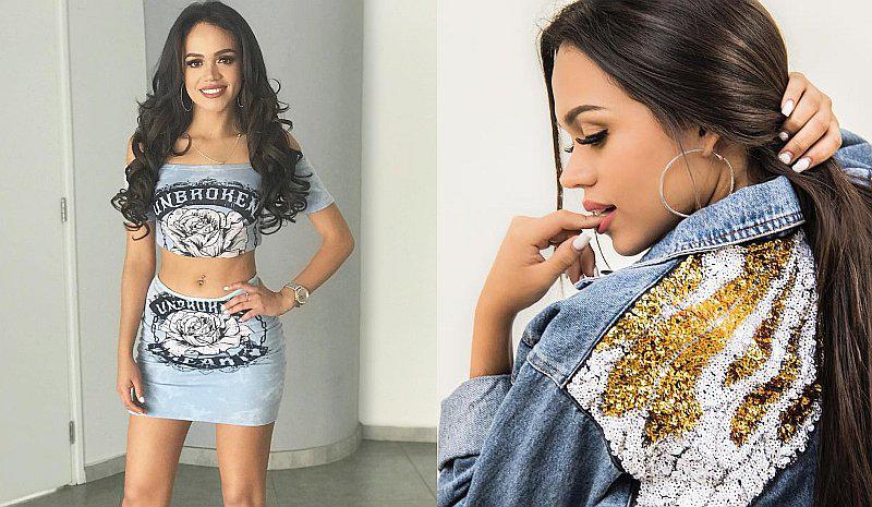 Mayra Goñi derrocha sensualidad con prendas metálicas