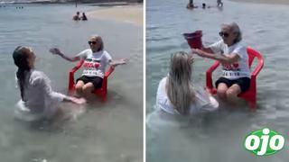 Nieta hace conocer el mar a su abuela por primera vez y la emotiva escena se vuelve viral