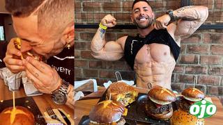 Sebastián Lizarzaburu come 5 hamburguesas antes de su competencia de fisicoculturismo: “no lo puedo creer”