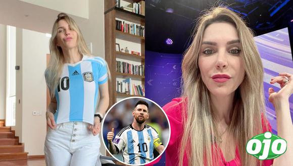 Juliana Oxenford se luce con camiseta de Argentina | FOTO: Instagram - composición OJO