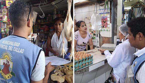Hallan puestos insalubres en Mercado Santa Rosa en el Callao y son sancionados (FOTOS)