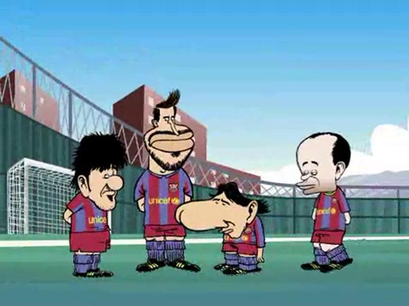 Video de "Marcatoons" con jugadores del Barcelona bailando "Loca loca" 