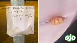 Viral: Encuentran dentadura postiza y buscan al dueño de una forma peculiar
