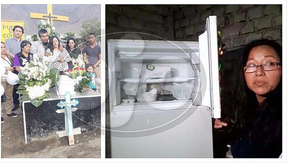 ​Así fue el entierro de la bebé guardada en refrigeradora por su madre (FOTOS)