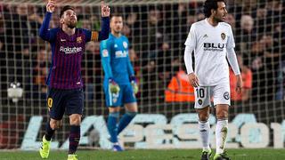Barcelona empata 2-2 con Valencia y lo hace gracias al genial Messi