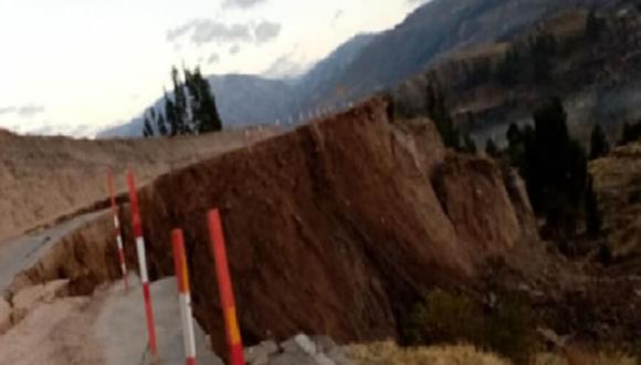 Arequipa: este es el segundo deslizamiento de tierra que se produce en el valle del Colca en lo que va la emergencia sanitaria.