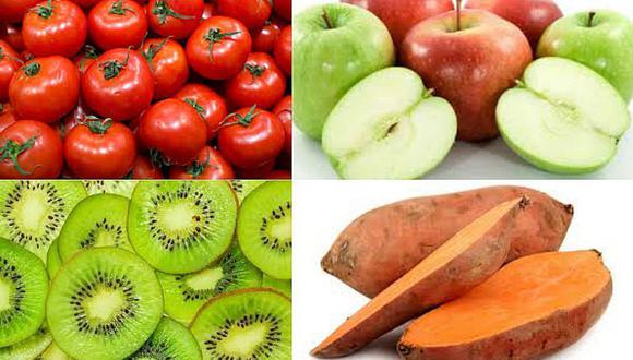 Frutas y verduras frescas para una alimentación saludable