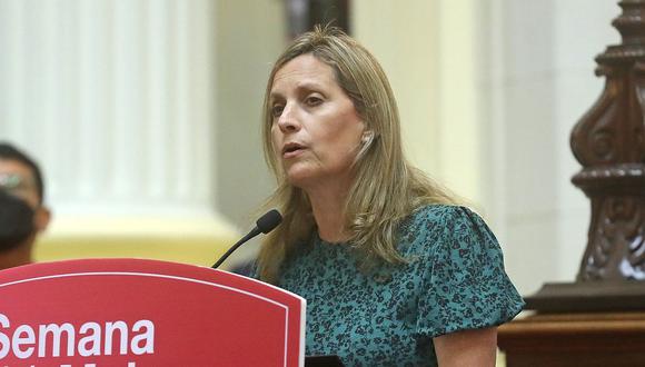 María del Carmen Alva se pronunció sobre la polémica del VAR en el Uruguay vs. Perú por las eliminatorias a Qatar 2022. (Foto: Congreso)