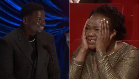 Daniel Kaluuya tuvo un peculiar discurso en los Oscar 2021 y así reacción su madre. (Foto: Captura de video)