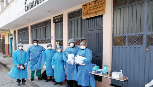 Arequipa: Personal de cinco centros de salud de Cabanaconde reciben equipos de protección personal y pruebas antígenas para luchar contra el COVID-19. (Foto Difusión)