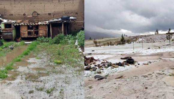 Ancash: Veinte hectáreas de cultivo acabaron inundadas y llenas de granizo (Foto: COER: Áncash)