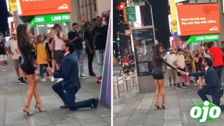 Joven pasa roche al ser rechazado fríamente por su novia en pedida de mano | VIDEO