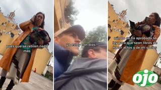 Mujer arremete contra pareja gay y les arroja agua bendita: “No hay ley para que sean libres”