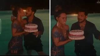 Belinda deja atrás los rumores de ruptura y comparte tierno momento de su cumpleaños junto a Christian Nodal | VIDEO
