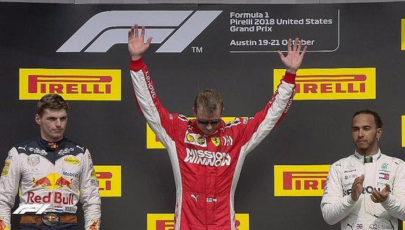 ​Fórmula 1: Raikkonen gana en Austin y Hamilton es casi campeón