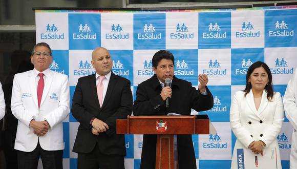 Pedro Castillo participó en la ceremonia del aniversario del Hospital Rebagliati. (Foto: Presidencia)