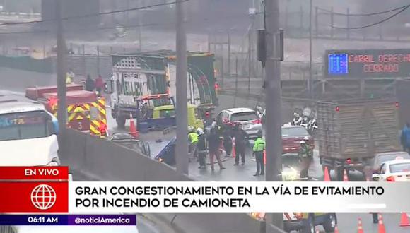 El incidente que ya fue controlado sin reportar heridos. (Foto: Captura: América Noticias)