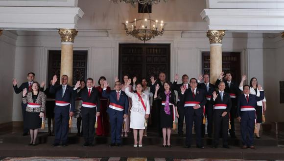 La presidenta Boluarte y su Gabinete Ministerial. Foto: Presidencia