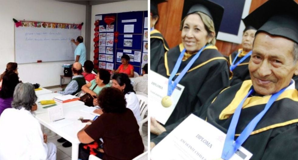 Estudiantes adultos mayores culminan sus estudios de primaria y secundaria
