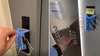 Vecinos de edificio tienen forma creativa de usar el ascensor y prevenir el contagio de COVID-19 | VIDEO