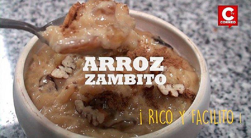 La receta peruana del Arroz zambito 