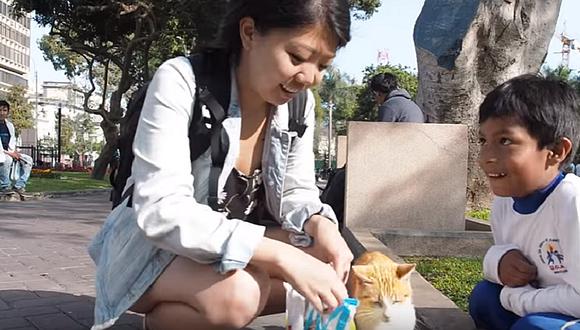 ​YouTube: Turista sorprende con su reacción al ver a los gatos del parque Kennedy