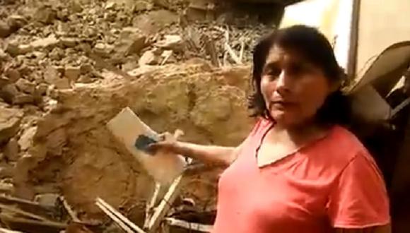 Chorrillos: Caída de cerro sepulta parte de cuatro viviendas