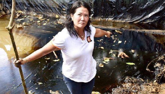 Keiko Fujimori insta a Ollanta visitar zona afectada por petróleo [FOTOS Y VIDEO]