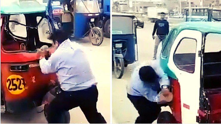 ​Destruyó su mototaxi a pedradas para evitar que sea rematado por el SAT (VIDEO)