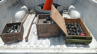 Ate: Policía halla 44 granadas de guerra dentro de una caja de madera |VIDEOS