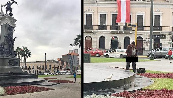 Facebook: captan a "meones" haciendo de las suyas en Plaza Bolognesi (FOTOS)